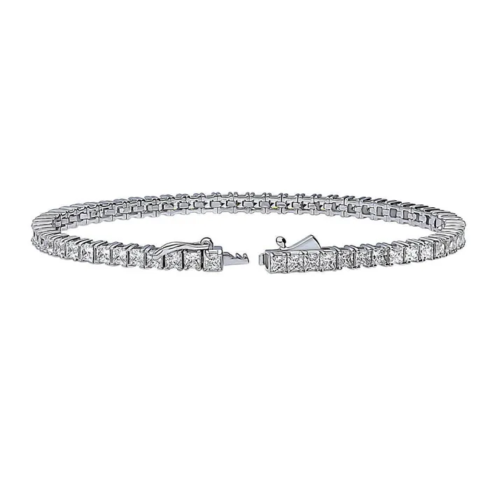 Bracelets BERRICLE Princess CZ Tennis Bracelet in Sterling Silver