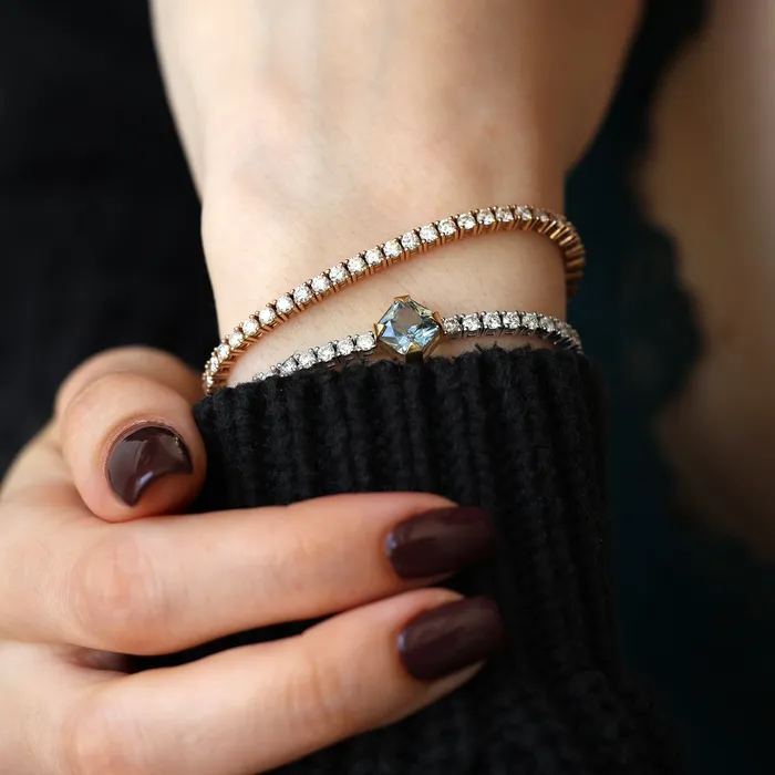 Bracelets Capucinne Sapphire Diamond Tennis Bracelet 18K Gold