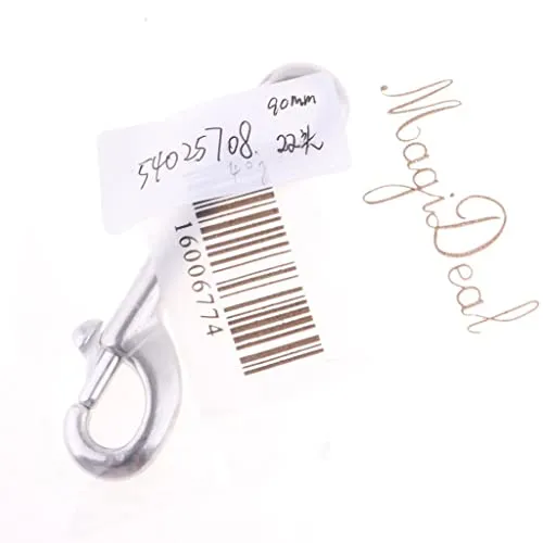 Bracelets Dropshipped via Social Commerce Network ATORSE Diving Stainless Steel Double Ended Bolt Snap Buckle Metal Clip Hook 90mm