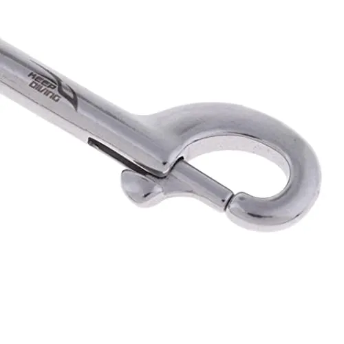 Bracelets Dropshipped via Social Commerce Network ATORSE Diving Stainless Steel Double Ended Bolt Snap Buckle Metal Clip Hook 90mm