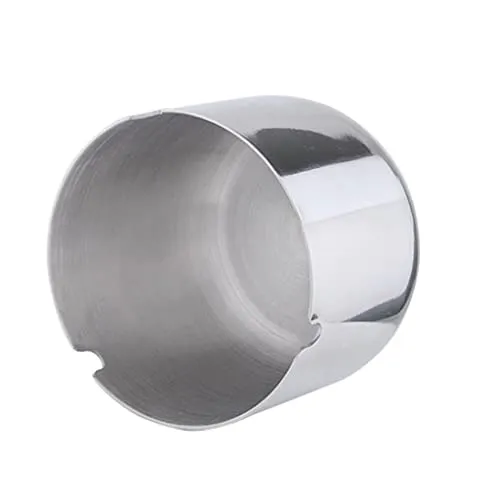 Bracelets Dropshipped via Social Commerce Network Stainless Steel Ashtray Cup Home Bar KTV Round Smoke Groove Ash Tray 9cm