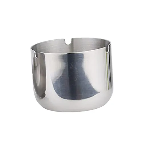 Bracelets Dropshipped via Social Commerce Network Stainless Steel Ashtray Cup Home Bar KTV Round Smoke Groove Ash Tray 9cm