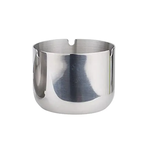 Bracelets Dropshipped via Social Commerce Network Stainless Steel Ashtray Cup Home Bar KTV Round Smoke Groove Ash Tray 9cm