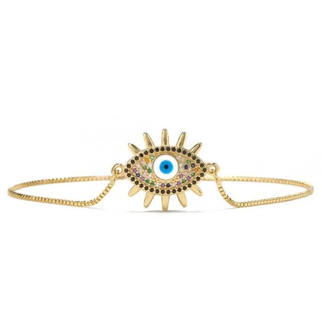 Bracelets Evil Eye Charm Bracelet WickedAF