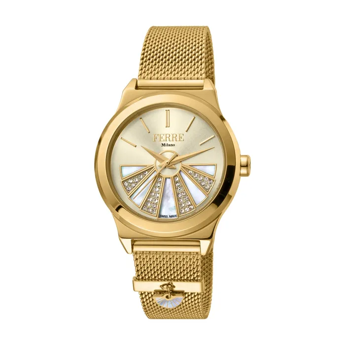 Bracelets Ferre Milano Ferre Milano Ladies Watch With Golden Color Case Bracelet Bracelets Ferre Milano Ferre Milano Ladies Watch With Golden Color Case Bracelet