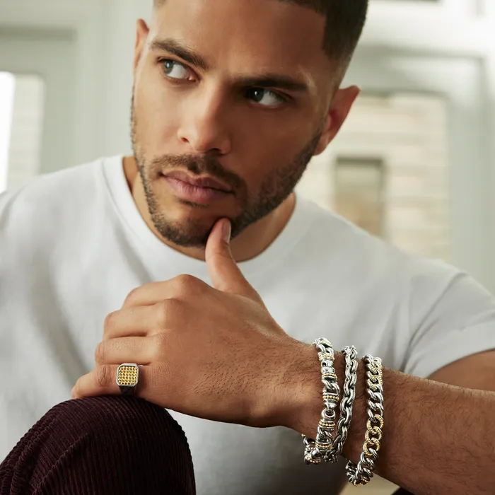 Bracelets LAGOS Anthem TwoTone Lock Curb Link Bracelet Bracelets LAGOS Anthem TwoTone Lock Curb Link Bracelet
