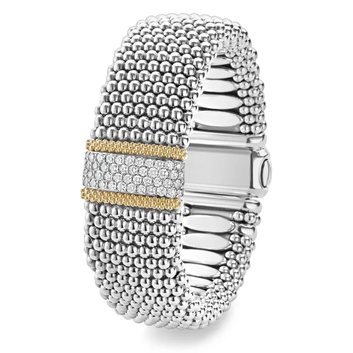 Bracelets LAGOS Caviar Lux Diamond Caviar Bracelet 23mm Bracelets LAGOS Caviar Lux Diamond Caviar Bracelet 23mm