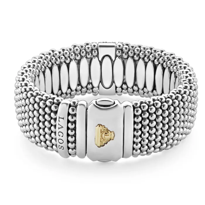 Bracelets LAGOS Caviar Lux Diamond Caviar Bracelet 23mm Bracelets LAGOS Caviar Lux Diamond Caviar Bracelet 23mm
