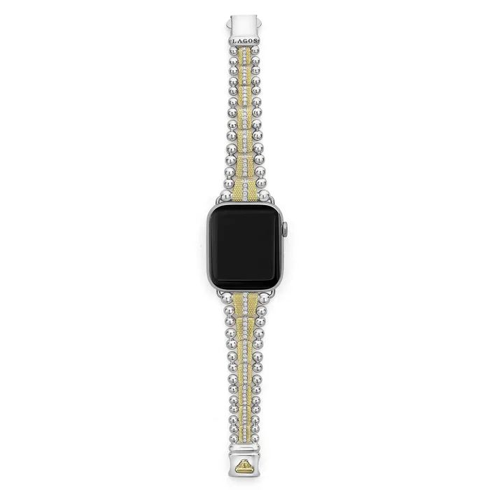 Bracelets LAGOS Smart Caviar 18K Gold and Diamond Caviar Beaded Watch Bracelet4249mm Bracelets LAGOS Smart Caviar 18K Gold and Diamond Caviar Beaded Watch Bracelet4249mm