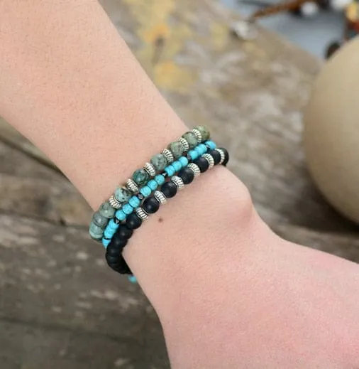 Bracelets Turquoise Beaded Boho Bracelet wickedafstore