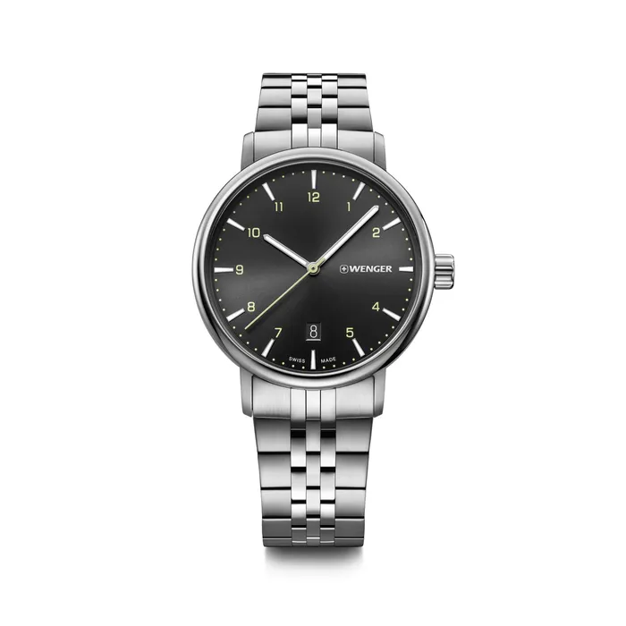Bracelets Wenger Wenger Urban Classic 40 Black Dial Bracelet Mens Watch