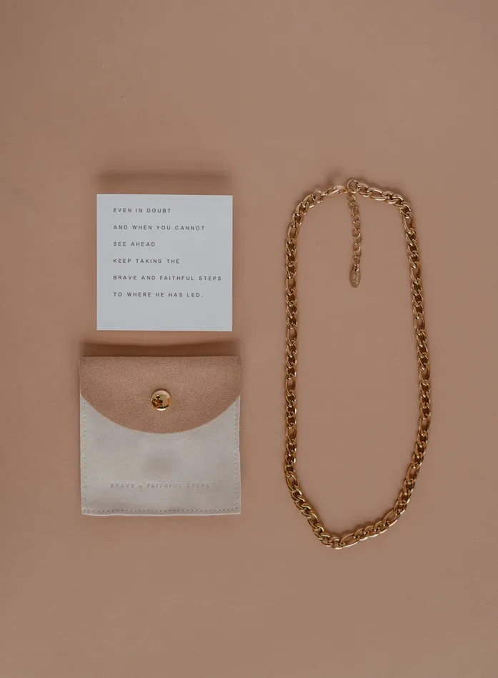 Brave Faithful Steps Necklace Dear Heart Necklaces