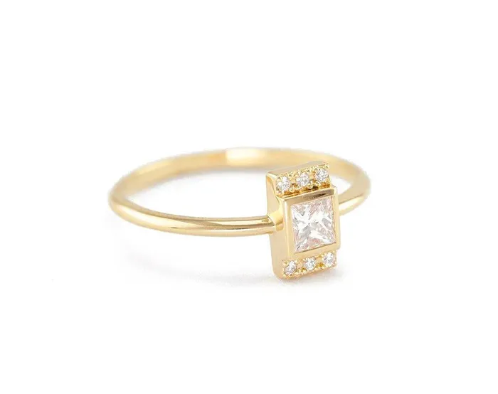 Capucinne Diamond Ring Engagement Ring Rings