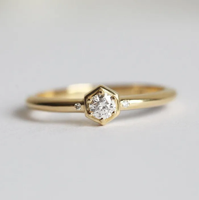 Capucinne Diamond Ring Engagement Ring Rings