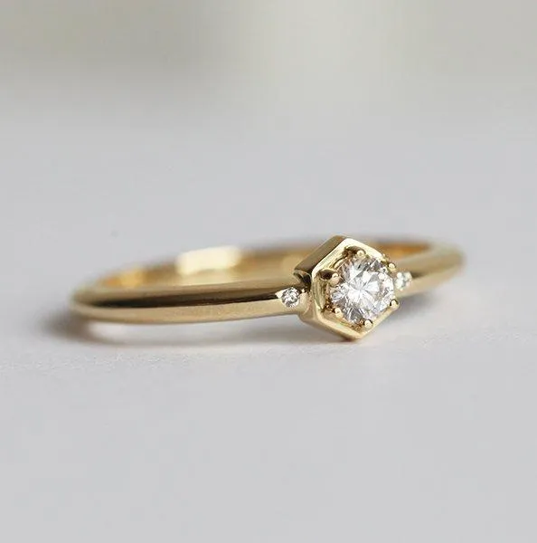 Capucinne Diamond Ring Engagement Ring Rings