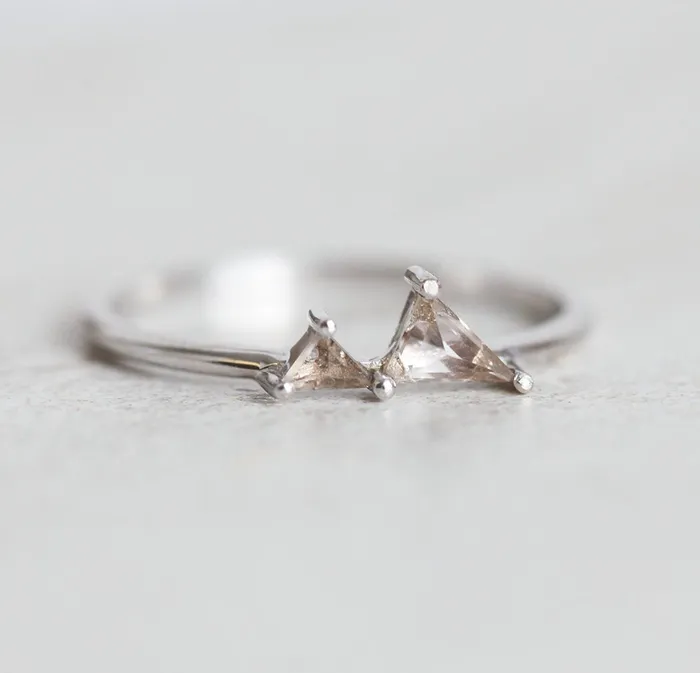 Capucinne Rings Gemstone Mountain Ring Mountain Ring Gold Ready to Ship