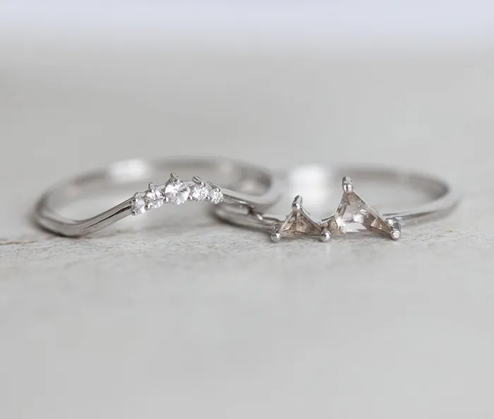 Capucinne Rings Gemstone Mountain Ring Mountain Ring Gold Ready to Ship
