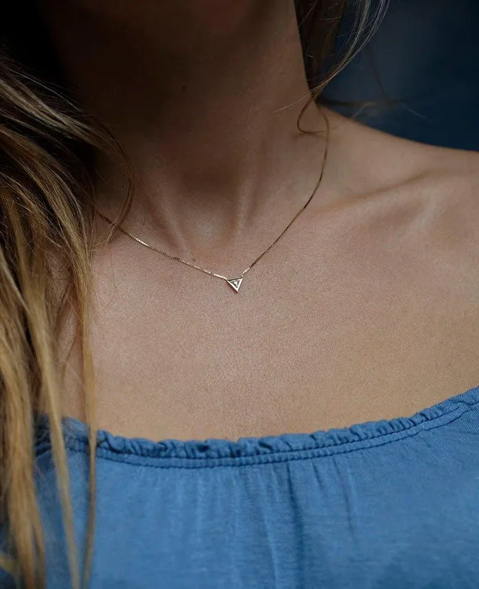 Capucinne Trillion Diamond Necklace Solitaire Diamond Necklace Necklaces