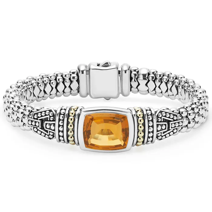 Caviar Color Citrine Caviar Bracelet 9mm Lagos Bracelets