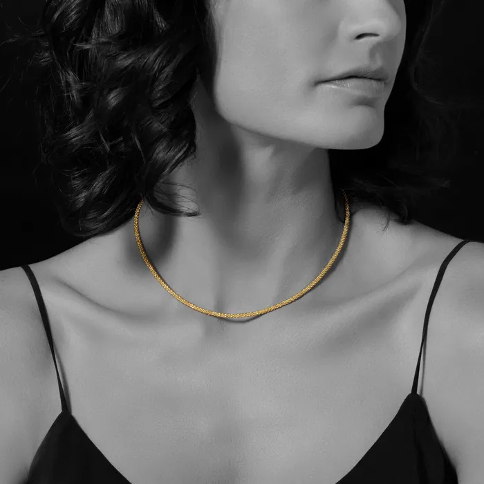 Caviar Gold 18K Gold Caviar Necklace 3mm Lagos PreStyled Sets Caviar Gold 18K Gold Caviar Necklace 3mm Lagos PreStyled Sets