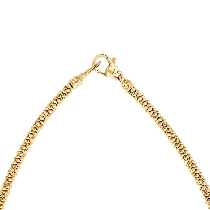 Caviar Gold 18K Gold Caviar Necklace 3mm Lagos PreStyled Sets Caviar Gold 18K Gold Caviar Necklace 3mm Lagos PreStyled Sets