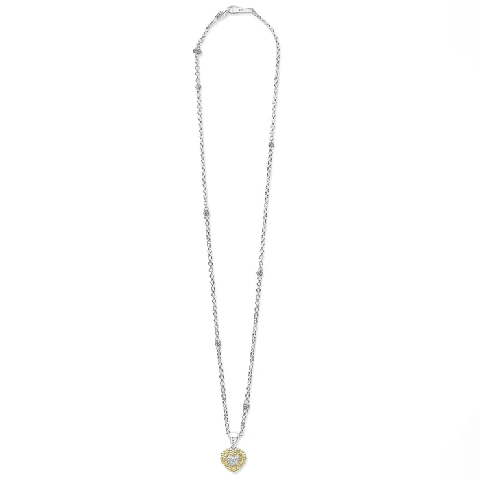 Caviar Lux Diamond Heart Necklace LAGOS Necklaces Caviar Lux Diamond Heart Necklace LAGOS Necklaces