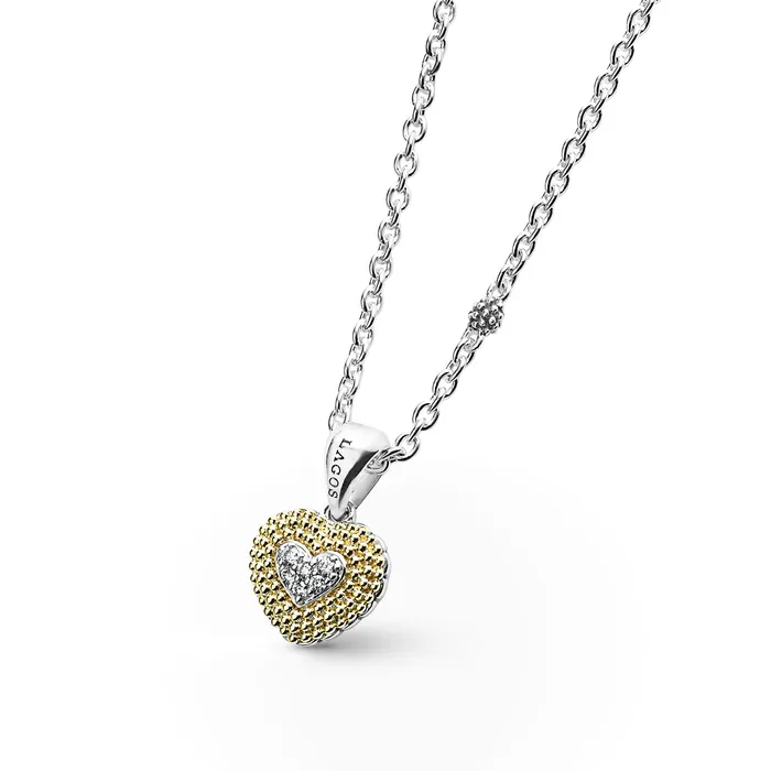 Caviar Lux Diamond Heart Necklace LAGOS Necklaces Caviar Lux Diamond Heart Necklace LAGOS Necklaces