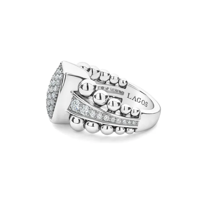 Caviar Spark Large Diamond Statement Ring Lagos Rings Caviar Spark Large Diamond Statement Ring Lagos Rings