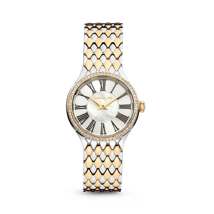 Cerruti Ladies Watch Stainless Steel Gold Plated Case With Stones Cerruti Bracelets Cerruti Ladies Watch Stainless Steel Gold Plated Case With Stones Cerruti Bracelets