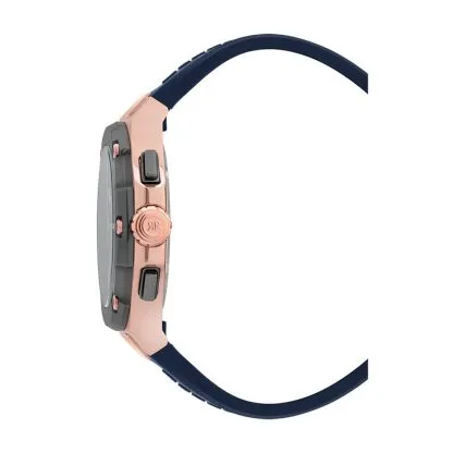 Cerruti Watches Cerruti 1881 Lucardo Gents Black Dial Gun Rose Gold Case Blue Silicon Strap Watch Cerruti Watches Cerruti 1881 Lucardo Gents Black Dial Gun Rose Gold Case Blue Silicon Strap Watch