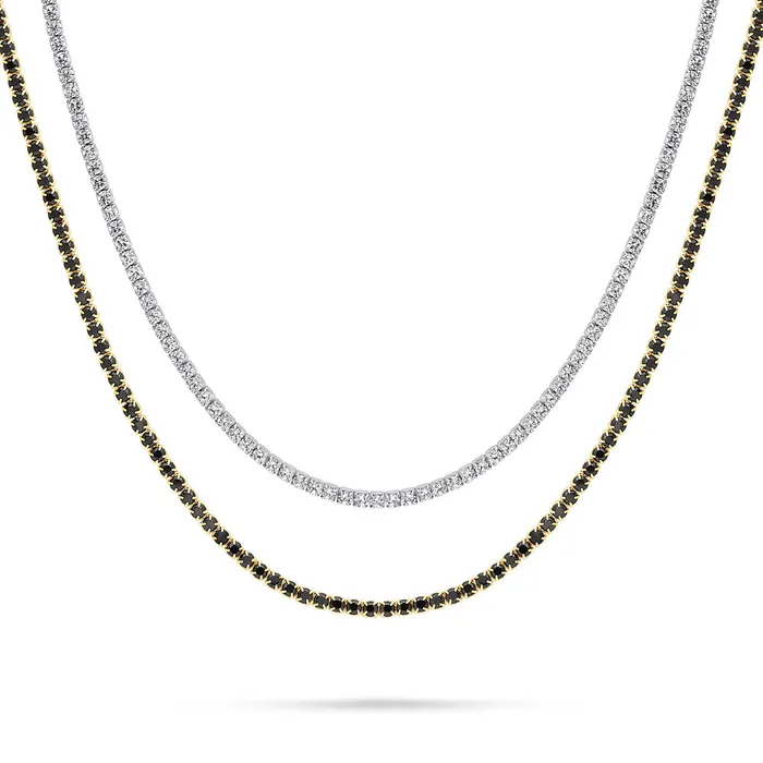 CZ Tennis Choker Necklace Set in Sterling Silver BERRICLE Necklaces