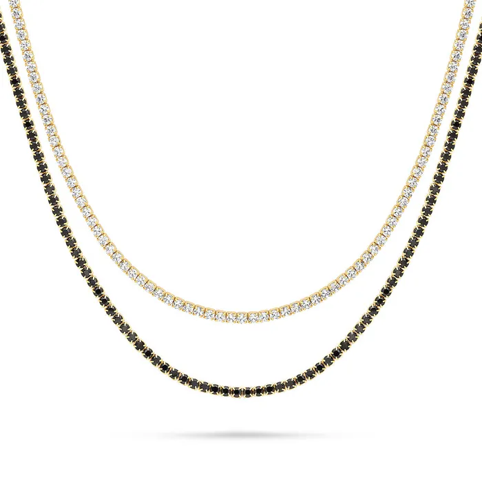 CZ Tennis Choker Necklace Set in Sterling Silver BERRICLE Necklaces