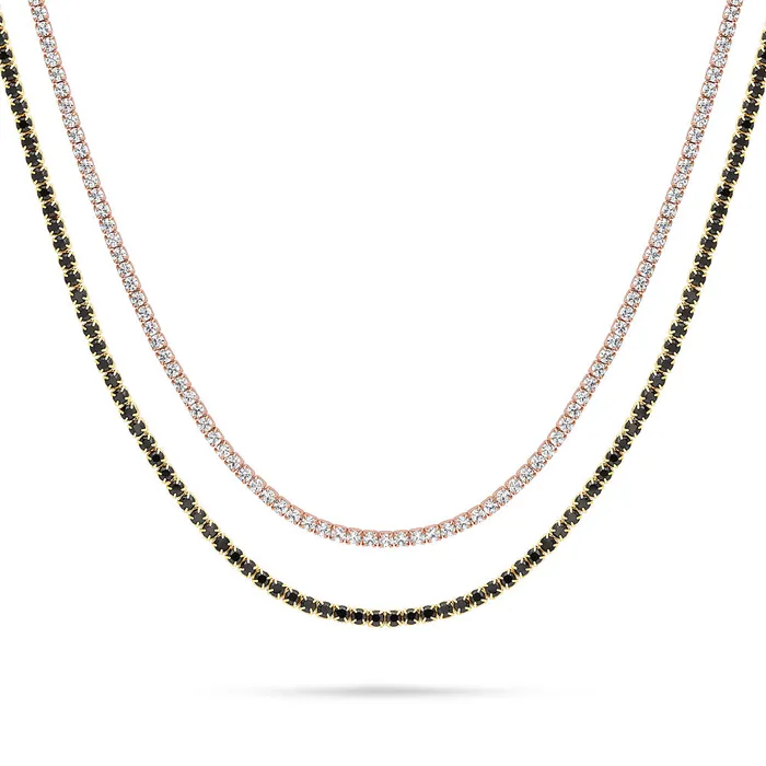 CZ Tennis Choker Necklace Set in Sterling Silver BERRICLE Necklaces