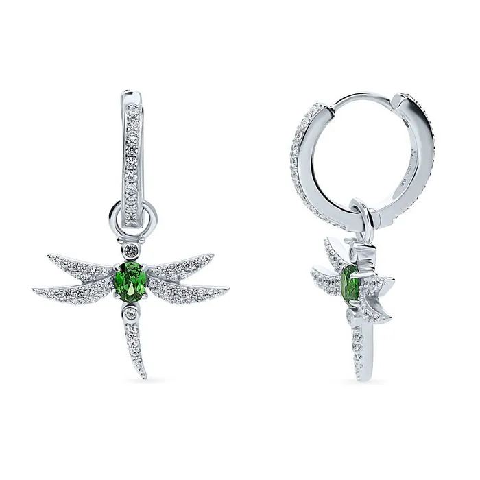 Dragonfly CZ Necklace and Earrings in Sterling Silver BERRICLE Necklaces