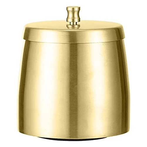 Dropshipped via Social Commerce Network Bracelets MERISHOPP Windproof Ashtray with Lid Stainless Steel Rainproof for Smoking Smokers Gold Dropshipped via Social Commerce Network Bracelets MERISHOPP Windproof Ashtray with Lid Stainless Steel Rainproof for Smoking Smokers Gold
