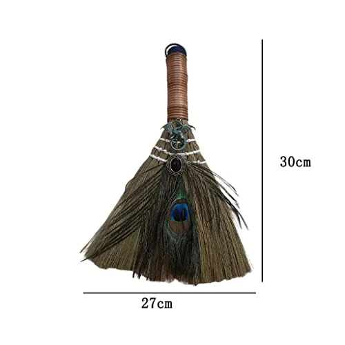 Dropshipped via Social Commerce Network Necklaces Pinakine Hanging Witch Altar Broom Feather Tree for Wall Halloween Brooms