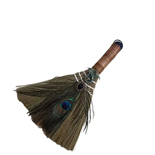 Dropshipped via Social Commerce Network Necklaces Pinakine Hanging Witch Altar Broom Feather Tree for Wall Halloween Brooms
