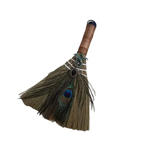 Dropshipped via Social Commerce Network Necklaces Pinakine Hanging Witch Altar Broom Feather Tree for Wall Halloween Brooms