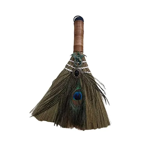 Dropshipped via Social Commerce Network Necklaces Pinakine Hanging Witch Altar Broom Feather Tree for Wall Halloween Brooms