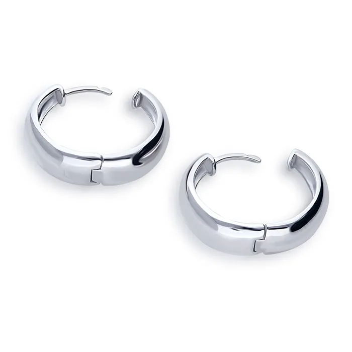Earrings BERRICLE Dome Hoop Earrings in Sterling Silver 2 Pairs