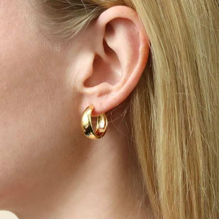 Earrings BERRICLE Dome Hoop Earrings in Sterling Silver 2 Pairs