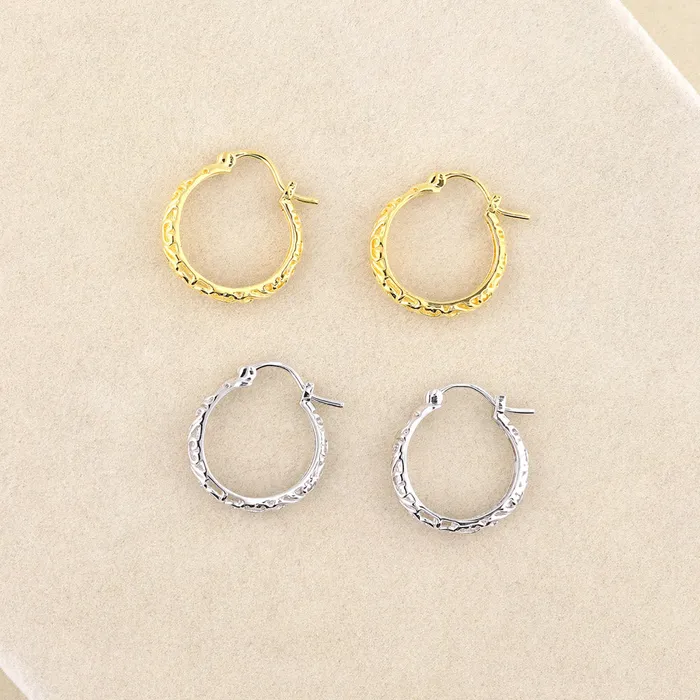 Earrings BERRICLE Filigree Hoop Earrings in Sterling Silver 2 Pairs