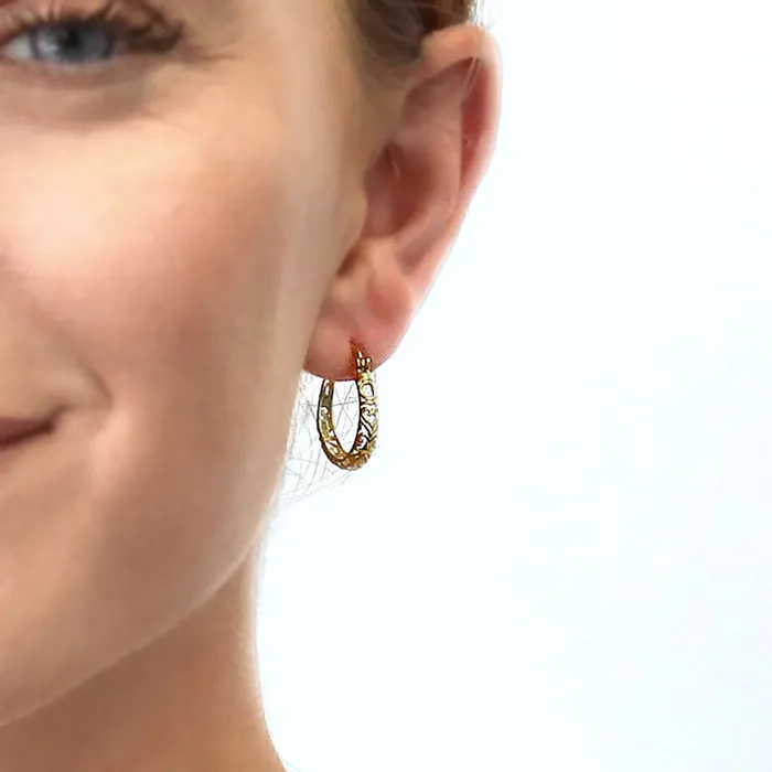 Earrings BERRICLE Filigree Hoop Earrings in Sterling Silver 2 Pairs