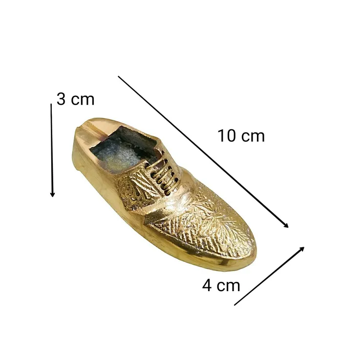 Earrings Dropshipped via Social Commerce Network Asha Enchant Decor Brass Cigrette Smoking Ashtrays Modern Tabletop Gold Color Carved Embossed Shoe Design Ash Trays For Home Office