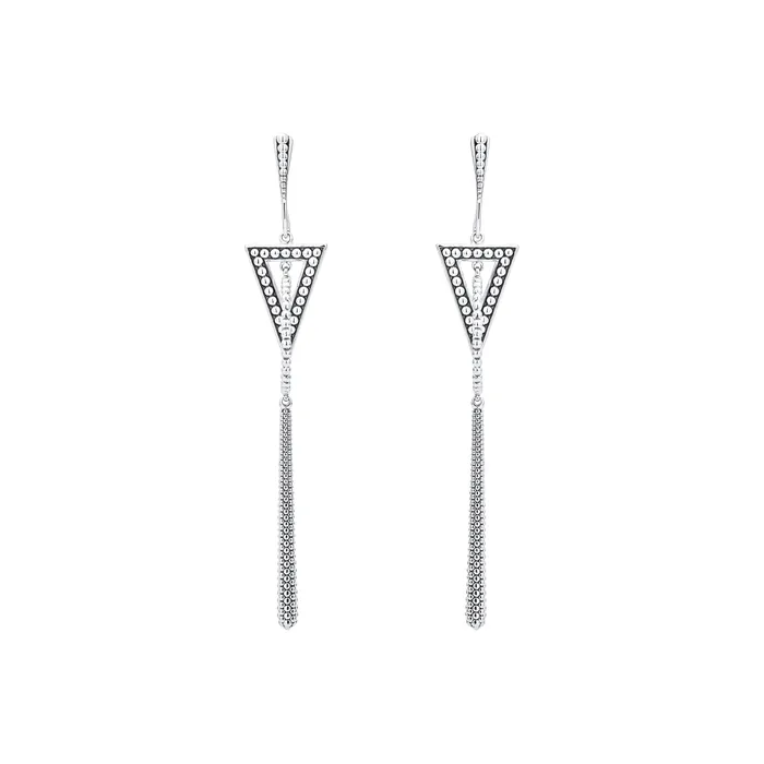Earrings Lagos Signature Caviar Triangle Circle Drop Earrings Earrings Lagos Signature Caviar Triangle Circle Drop Earrings