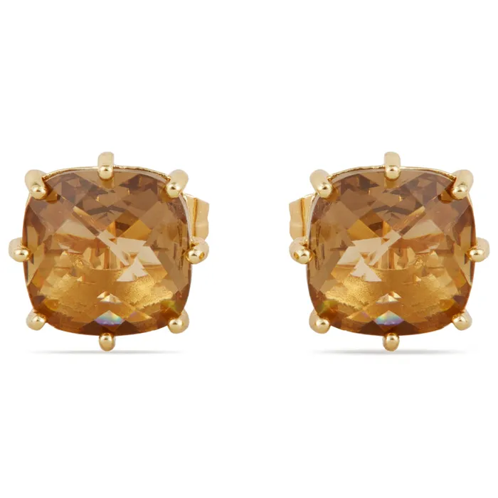 Earrings Les Nereides Golden Brown Diamantine Square Stone Post Earrings Les Nereides Earrings Les Nereides Golden Brown Diamantine Square Stone Post Earrings Les Nereides