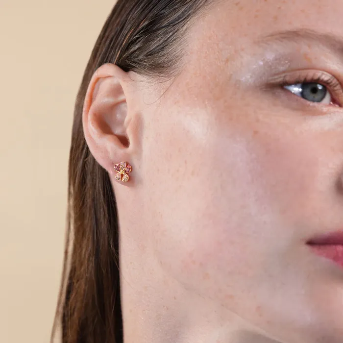 Earrings Les Nereides Les Nereides Wine And Roses Iris Post Earrings Earrings Les Nereides Les Nereides Wine And Roses Iris Post Earrings