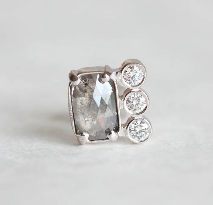 Earrings Lolita Salt Pepper Diamond Stud Earrings Capucinne