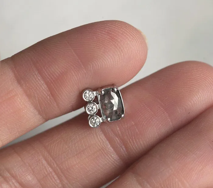 Earrings Lolita Salt Pepper Diamond Stud Earrings Capucinne