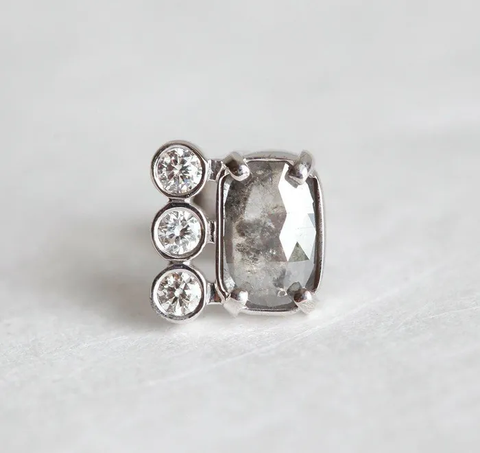Earrings Lolita Salt Pepper Diamond Stud Earrings Capucinne